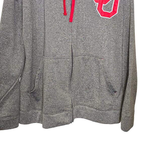 Champion Zip Up OU Hoodie Unisex 2XL Gray Red Pristine Condition - Picture 4 of 6